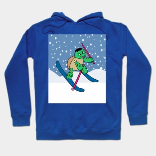 Animal Skier Turtle Mountains Hoodie